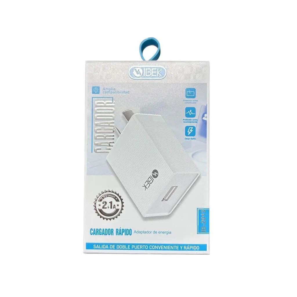 CARGADOR CABEZAL USB 2A IBEK 2013