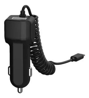 CARGADOR AUTO 12V MICROUSB CON CABLE 2A SOUL CA-USBDUALMI miniatura 2