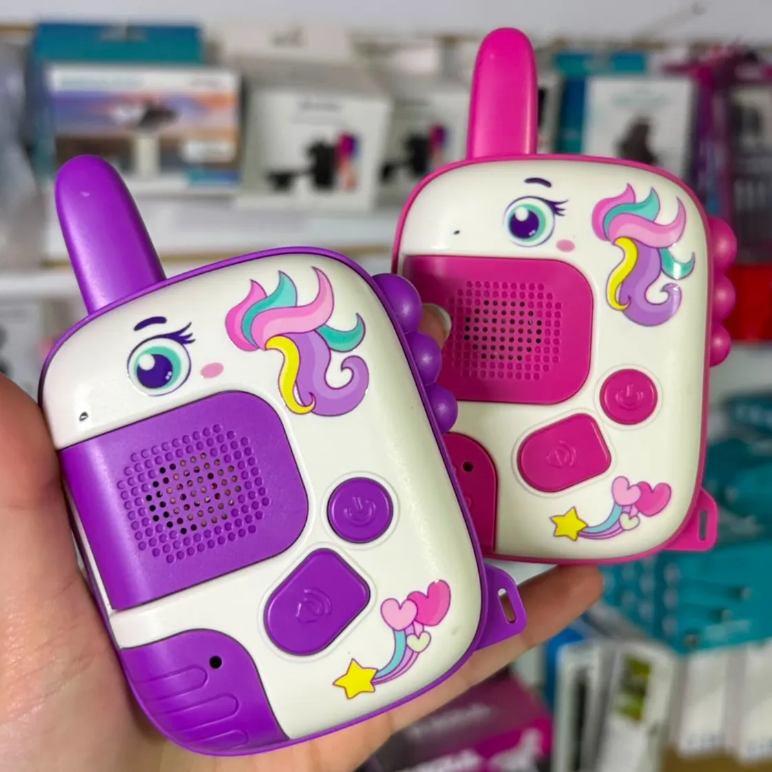 SET DE 2 WALKIE TALKIES PARA NIÑOS UNICORNIO - imagen 1