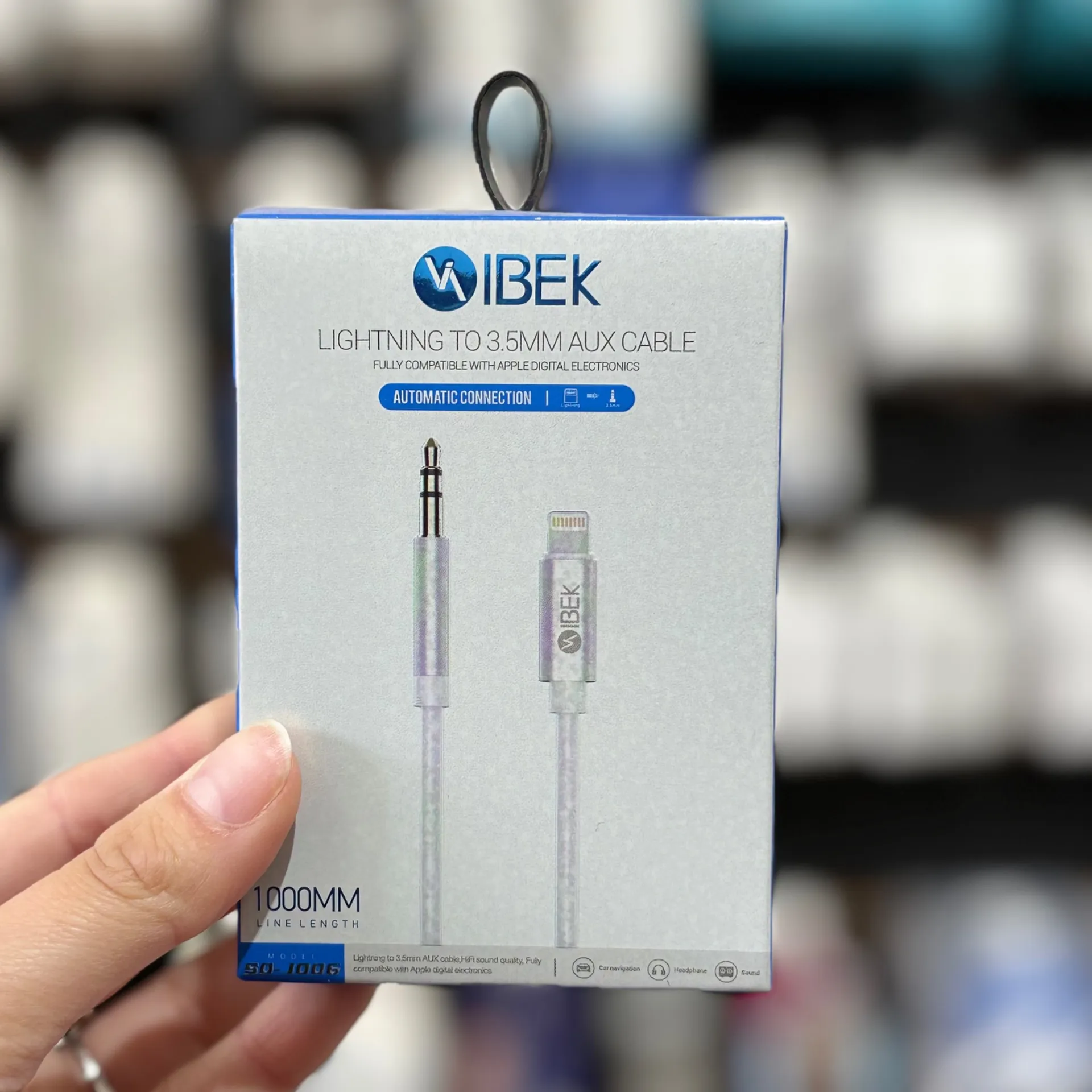 CABLE ADAPTADOR LIGHTNING A JACK 3.5MM IBEK SO-J006