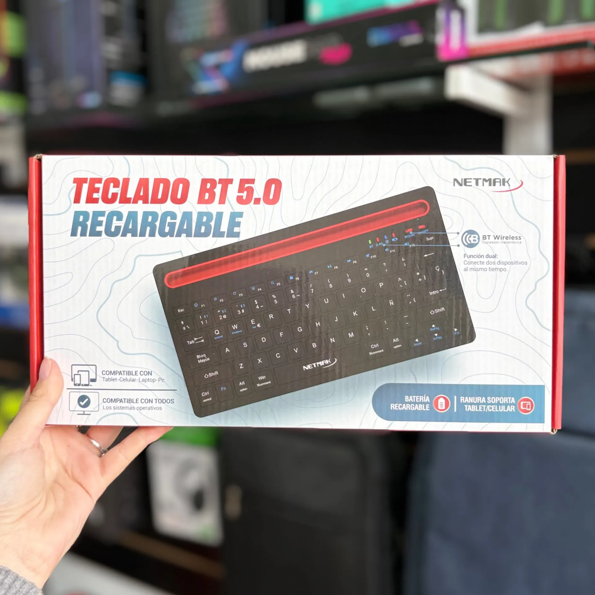 TECLADO RECARGABLE NETMAK KB650