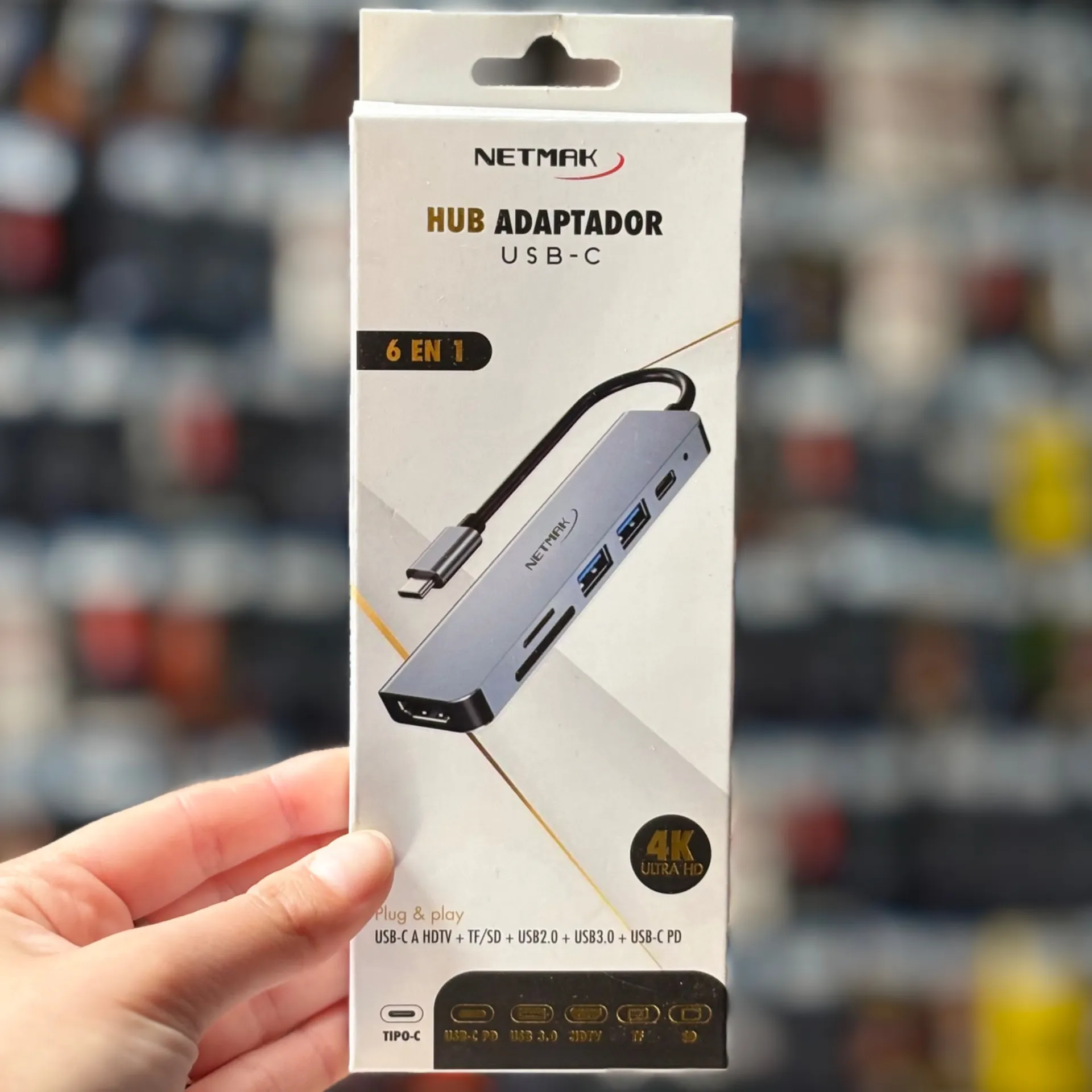MULTI HUB 6 EN 1 USB - C NETMAK