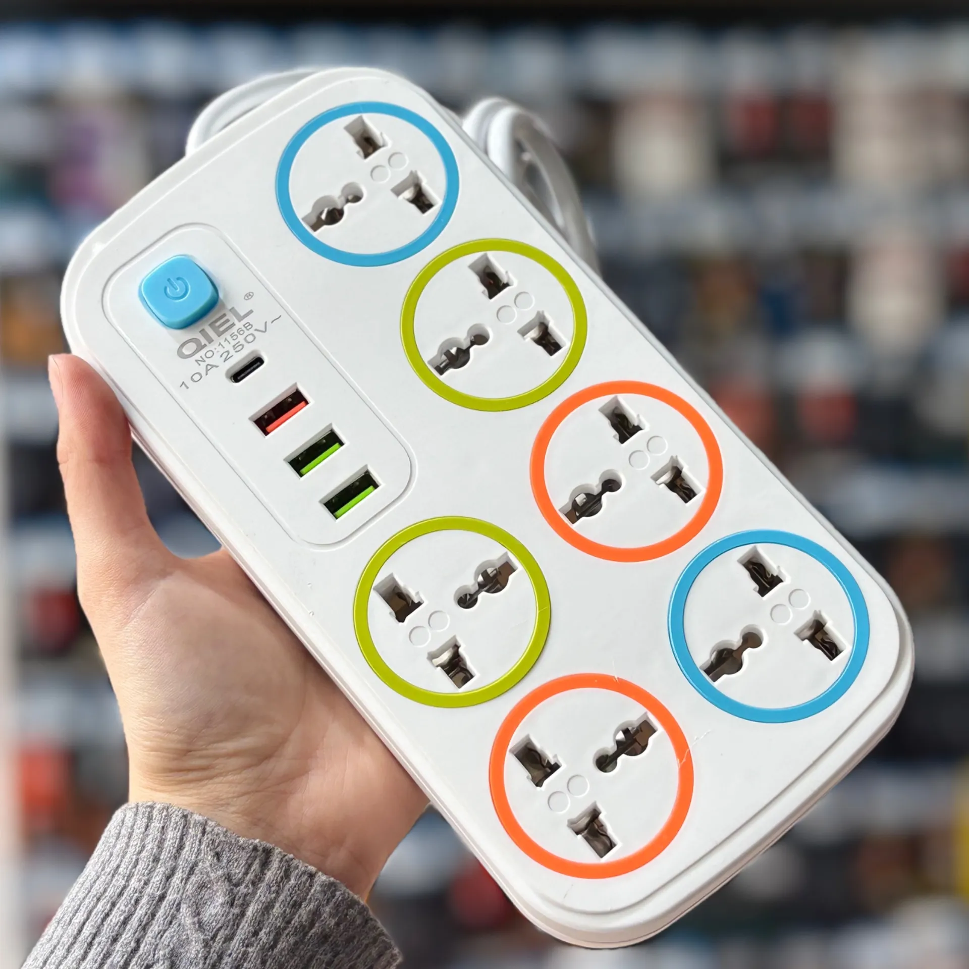 ZAPATILLA ELECTRICA CON ADAPTADORES QIEL 1156B
